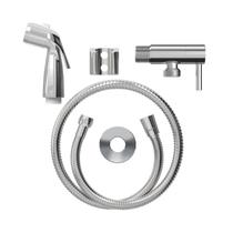 Ducha Higiênica Luxo Cromada Com Registro Latão 7551