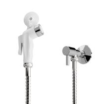Ducha Higiênica Luxo Cromado e Branca 1/4 De Volta Blukit Ducha Higiênica Luxo Cromado e Branca 1/4 De Volta Blukit