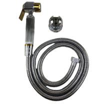 Ducha Higienica Luxo de mao Chuveirinho Intimo Suporte Metal Cromo Banho Banheiro Ducha Higienica Luxo de mao Chuveirinho Intimo Suporte Metal Cromo Banho Banheiro