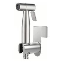 Ducha Higiênica Moderna Redonda Alta Pressão Inox Escovada Banheiro Lavabo