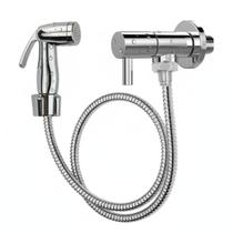 Ducha Higiênica Para Banheiro Abs Metal Cromado Completo Lavabo Salão Lavanderia Registro 1 4 Volta