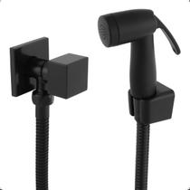 Ducha Higiênica para Banheiro com Registro 1/4 de Volta e Mangueira 1,20 m Preto Fosco Ducha Higiênica para Banheiro com Registro 1/4 de Volta e Mangueira 1,20 m Preto Fosco