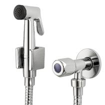 Ducha Higiênica Para Banheiro Completa Cromado Luxo Metal 1,2m Chuveirinho Privada