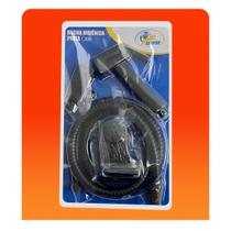 Ducha Higiênica Para Banheiro Completa Luxo Inox preta válvula de cobre 1,2 m Chuveirinho Privada