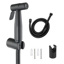 Ducha Higienica Prata Preto Fosco Metal Lavabo Luxo