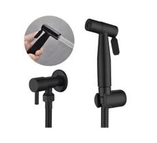 Ducha Higiênica Preta 1/4 Volta Luxo Gatilho Inoxidável 304 Ducha Higiênica Preta 1/4 Volta Luxo Gatilho Inoxidável 304