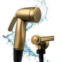 Ducha Higiênica Preta e Dourada 1/4 de volta 1,20 m Crie Construa