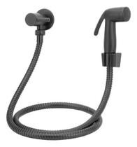 Ducha Higiênica Preto Banheiro Completa Metal 1/4V Modelar M