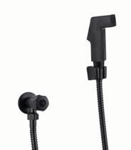 Ducha Higienica Preto Fosco com Flexivel 120 e Registro 1/4 de Volta Ducha Higienica Preto Fosco com Flexivel 120 e Registro 1/4 de Volta