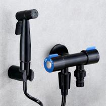 Ducha Higiênica Preto Fosco Completa Banheiro Lavabo