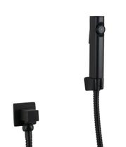 Ducha Higienica Preto Fosco Retangular com Registro 1/4 de Volta