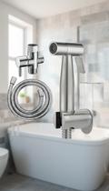Ducha Higiênica Quadrada Aço Inox 304 Completa