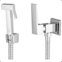 Ducha Higiênica Quadrada Banheiro Luxo Volta Metal Inox