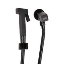 Ducha Higiênica Quadrada Luxo Metal Preto Fosco Completa Ducha Higiênica Quadrada Luxo Metal Preto Fosco Completa