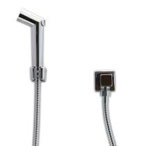 Ducha Higiênica Redonda ABS com Controle de Pressão Cromada Registro de Metal Quadrado 1/4 de Volta