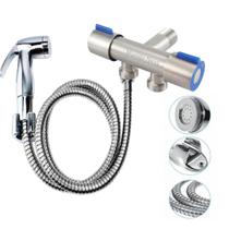 Ducha Higiênica Registro Aço Inox Super Luxo Com Derivação