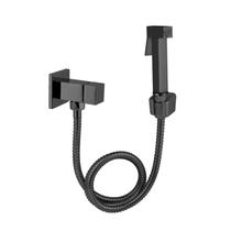 Ducha Higiênica Soft Luxo Cromada 1/4 De Volta - Preto Fosco