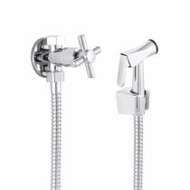 Ducha Higiênica Toda Metal C/ Registro Duas Saídas Derivação Desviador Gatilho Metal C31 Modelo 1740