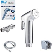 Ducha higienica torneira esguicho aluminio duchinha com registro banheiro chuveirinho privada luxo metal completa