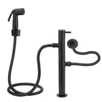 Ducha Higiênica Vertical De Piso Preto/Black Com Derivação