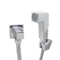 Ducha Higiênico Chuveirinho Gatilho Quadrado Square Metal Quadrado Luxo