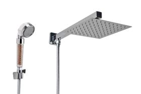 Ducha Inox 20 cm com Ducha Manual em ABS com Esferas Ionizantes