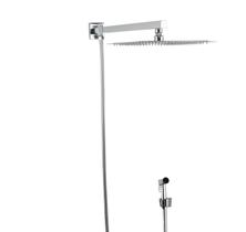 Ducha Inox 25x25 Cm Com Desviador E Ducha De Mão de Metal