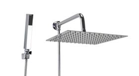 Ducha Inox 30 cm com Desviador e Chuveirinho de Mão ABS