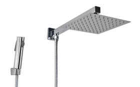 Ducha Inox 304 20x20 cm c/ Desviador e Ducha de Mão em ABS Ducha Inox 304 20x20 cm c/ Desviador e Ducha de Mão em ABS