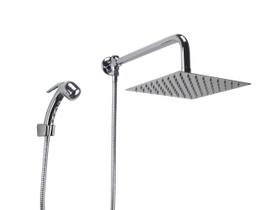 Ducha Inox 304 20x20 cm com Ducha manual em ABS com Trava