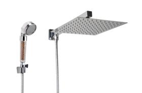 Ducha Inox 304 25 cm c/ Ducha de Mão ABS com Esferas Ionizantes Ducha Inox 304 25 cm c/ Ducha de Mão ABS com Esferas Ionizantes