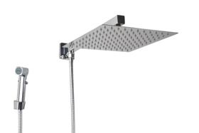 Ducha Inox 304 25x25 cm c/ Desviador e Chuveirinho de Mão em ABS Ducha Inox 304 25x25 cm c/ Desviador e Chuveirinho de Mão em ABS
