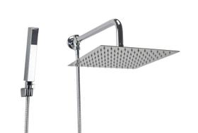 Ducha Inox 304 25x25 cm com Chuveirinho de Mão ABS com Trava Ducha Inox 304 25x25 cm com Chuveirinho de Mão ABS com Trava