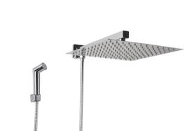 Ducha Inox 304 30 cm c/ Chuveirinho de Mão em ABS com Trava