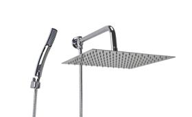 Ducha Inox 304 30x30 cm c/ Chuveirinho de Mão ABS c/ Trava