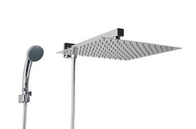 Ducha Inox 304 30x30 cm c/ Desviador e Ducha de Mão em ABS