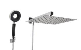 Ducha Inox 304 30x30 cm c/ Ducha Manual 3 Jatos em ABS com Trava Ducha Inox 304 30x30 cm c/ Ducha Manual 3 Jatos em ABS com Trava