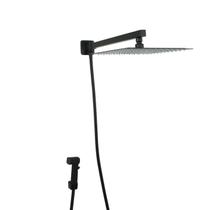 Ducha Inox 304 Preto Fosco 25 Cm Com Ducha Manual E Desviador Ducha Inox 304 Preto Fosco 25 Cm Com Ducha Manual E Desviador