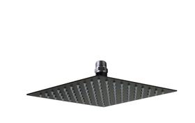 Ducha Inox Black Preto Fosco 20x20 Com Niple Suporte De Teto
