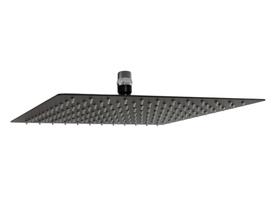 Ducha Inox Chuveiro Preto Fosco Slim 30x30 cm Black Matte com Niple de Teto