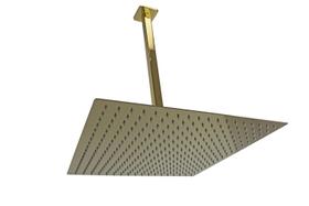 Ducha Inox Quadrado 40x40 Dourado Com Braço Suporte Teto 40 Cm Ducha Inox Quadrado 40x40 Dourado Com Braço Suporte Teto 40 Cm