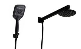 Ducha Inox Redonda 15 cm Preto Fosco com Ducha de Mão em ABS Ducha Inox Redonda 15 cm Preto Fosco com Ducha de Mão em ABS