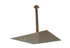 Ducha Inox Rose Golden 40x40 C/ Braço Suporte Teto 40 Cm
