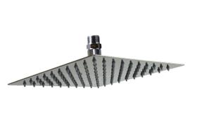 Ducha Inox Slim Quadrado 20x20 Com Niple Suporte De Teto