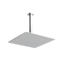 Ducha inox solar a gas 20x20 com braço de teto cromado
