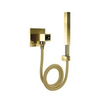 Ducha Manual com Desviador Docol Square 604243 Ouro Polido