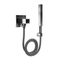 Ducha Manual com Desviador Docol Square 604248 Grafite Polido