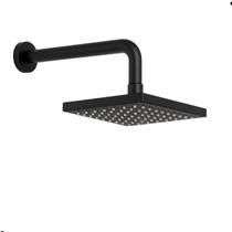 Ducha Max Black Quadrada 20x20cm Inova Preta Fosca Abs Preto