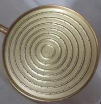 Ducha Panelao Dourada Chuveiro Latao Polido 20cm Parede Ducha Panelao Dourada Chuveiro Latao Polido 20cm Parede
