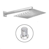 Ducha para Piscina com Acabamento Padrão Docol Cromado Chuveiro Inox Quadrado C40 Ducha para Piscina com Acabamento Padrão Docol Cromado Chuveiro Inox Quadrado C40